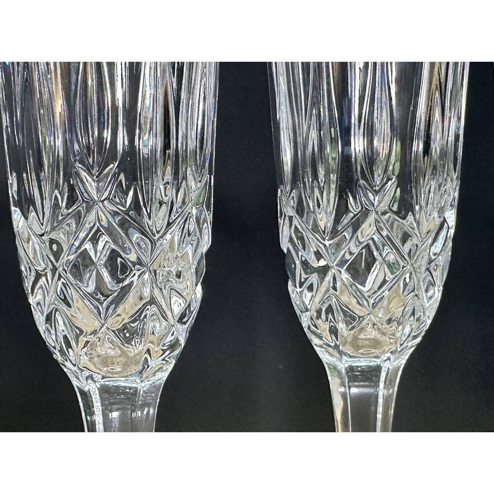 Set/4 Noritake Rockford Wedding‎ Champagne Flute FULL LEAD CRYSTAL New Open Box